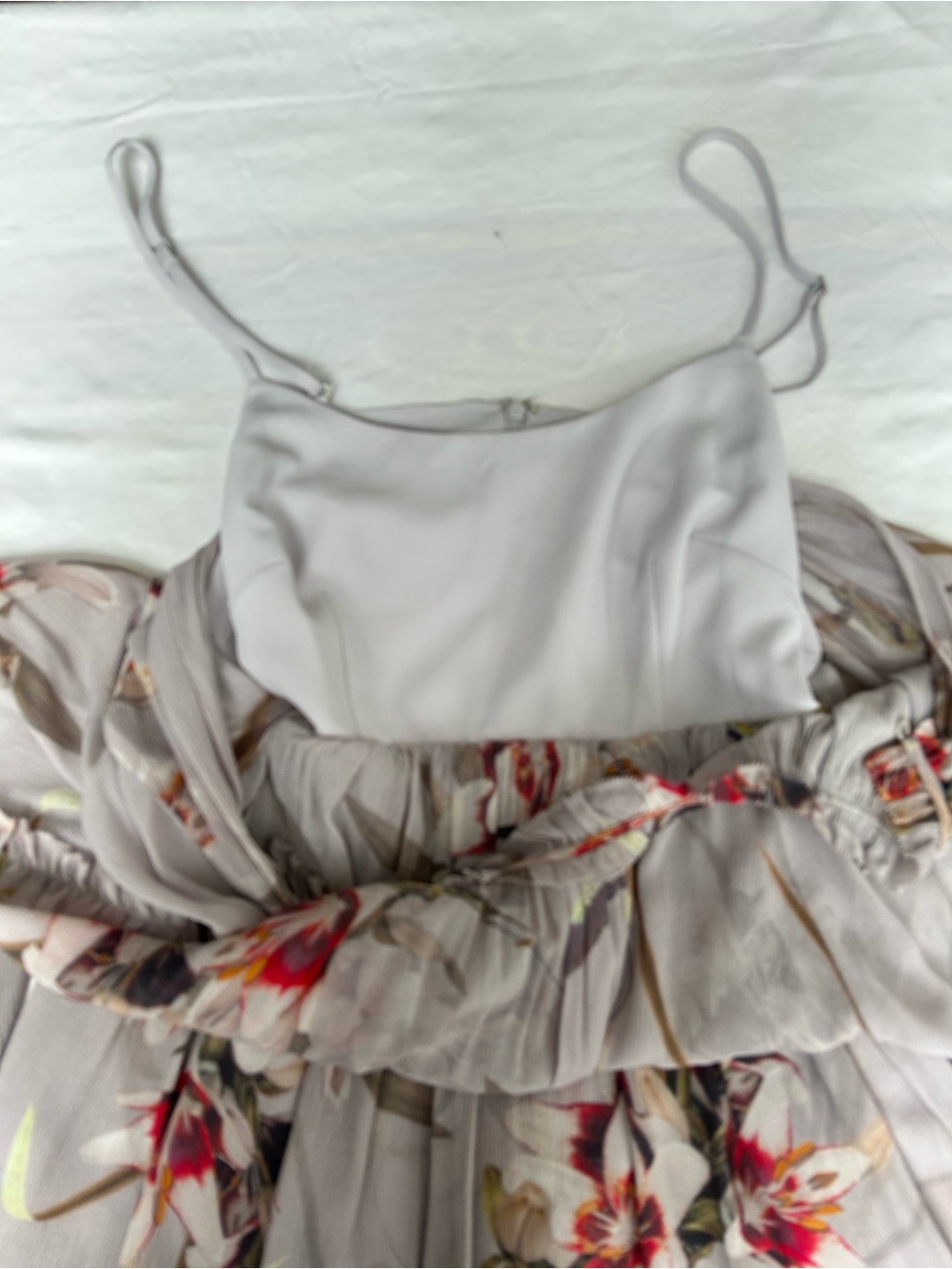AllSaints Cream Dress with Red Floral Accents - Picture 5 of 12